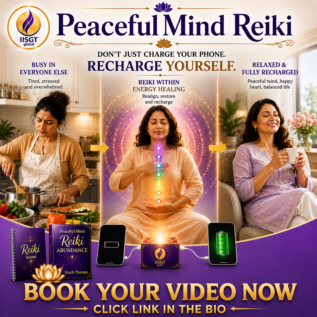 Peaceful Mind Reiki: don't just charge your phone, recharge yourself